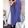 imagechouyatou Womens 2 Piece Outfits Open Front Maxi Cardigan Sweater and Cable Knit Bodycon Long Tank Dress SetsBlue