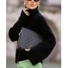 imagechouyatou Womens 2025 Fall Ribbed Knit Turtleneck Sweater Casual Pullover Winter Cozy Sweater Jumper TopBlack