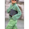 imagechouyatou Womens 2025 Fall Ribbed Knit Turtleneck Sweater Casual Pullover Winter Cozy Sweater Jumper TopGreen