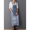 imagechouyatou Womens Adjustable Strap Distressed Denim Overall Dress ALine Pinafore Jean Dress with SplitDenim Blue