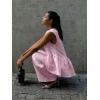 imagechouyatou Womens Casual 2 Piece Outfits Peplum Ruffle Tank Top Wide Leg Long Palazzo Pants Matching SetPink