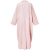 imagechouyatou Womens Casual Long Sleeve Button Down Loose Striped Cotton Maxi Shirt DressOrange Pink