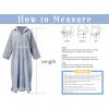 imagechouyatou Womens Casual Long Sleeve Button Down Loose Striped Cotton Maxi Shirt DressPink
