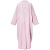 imagechouyatou Womens Casual Long Sleeve Button Down Loose Striped Cotton Maxi Shirt DressPink