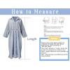 imagechouyatou Womens Casual Long Sleeve Button Down Loose Striped Cotton Maxi Shirt DressPurple