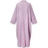 imagechouyatou Womens Casual Long Sleeve Button Down Loose Striped Cotton Maxi Shirt DressPurple