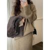 imagechouyatou Womens Casual Two Piece Sweater Skirt Sets Pullover Sweater Long Bodycon Skirt 2 Piece Fall OutfitsKhaki