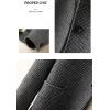 imagechouyatou Womens Elegant Lapel Houndstooth Plaid Wool Coat Casual Single Breasted Wool Blend Pea Coat with PocketsBlack