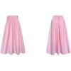 imagechouyatou Womens Elegant Pleated A Line Skirt High Elastic Waist Swing Bohemian Midi Long SkirtPink