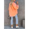 imagechouyatou Womens Fall Oversized Jean Jacket Casual Button Down Denim Shacket JacketOrange