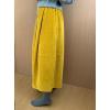 imagechouyatou Womens Fall Winter Corduroy Culottes Cropped Pants Elastic High Waisted Loose Wide Leg PalazzoGinger