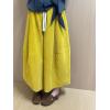 imagechouyatou Womens Fall Winter Corduroy Culottes Cropped Pants Elastic High Waisted Loose Wide Leg PalazzoGinger