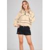 imagechouyatou Womens Slouchy Waffle Knit Sweater 12 Button Polo Collared Pullover Striped Sweater TopsKhaki
