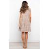 imagechouyatou Womens Summer Ruffle Puff Sleeve Babydoll Dress Cute Gingham Plaid Printed Tiered Midi DressKhaki