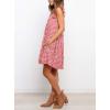 imagechouyatou Womens Summer Ruffle Puff Sleeve Babydoll Dress Cute Gingham Plaid Printed Tiered Midi DressRed