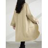 imagechouyatou Womens Winter Single Breasted Wool Trench Coat Business Casual Lapel Collar Midi Long OvercoatLight Green
