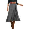imagechouyatou Womens Vintage Corduroy Mermaid Skirt ALine Irregular Ruffle Hem Fishtail Midi Long SkirtGray