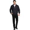 imagechouyatou Mens Active Lightweight Softshell Zipper Bomber Jacket Large Black