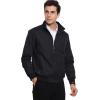 imagechouyatou Mens Active Lightweight Softshell Zipper Bomber Jacket Large Black