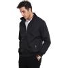 imagechouyatou Mens Active Lightweight Softshell Zipper Bomber Jacket Large Black