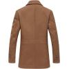 imagechouyatou Mens Classic Notched Collar Double Breasted Wool Blend Pea Coat Small SingleCamel
