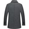 imagechouyatou Mens Classic Notched Collar Double Breasted Wool Blend Pea Coat XSmall Gray