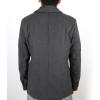 imagechouyatou Mens Classic Notched Collar Double Breasted Wool Blend Pea Coat XSmall Gray