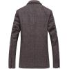imagechouyatou Mens Classic Plaid TwoButton Wool Blend Tailored Suit Separate Coat Medium Coffee