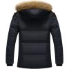 imagechouyatou Mens Winter Removable Hooded FrostFighter Sherpa Lined Midi Packable Parka JacketsNavyblue