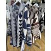 imagechouyatou Women Trendy Color Block Open Front Knit Oversized Hoodie Cardigan Tribal Aztec Sweater JacketBlack