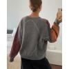 imagechouyatou Womens 2025 Fall VNeck Argyle Sweaters Pullover Oversized Chunky Knit Casual Sweater TopRed Grey