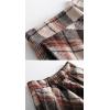 imagechouyatou Womens Winter Elastic Waist Wool Plaid Skirt Fall ALine Pleated Midi Long Skater SkirtKhaki