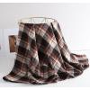 imagechouyatou Womens Winter Elastic Waist Wool Plaid Skirt Fall ALine Pleated Midi Long Skater SkirtKhaki