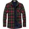 imageChouyatou Mens Casual Long Sleeve Fleece Lined Plaid Flannel Buttoned Overshirts Jacket Shacket XLarge M01