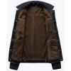 imagechouyatou Mens Winter Warm Thicked Sherpa Lined Single Breasted Basic Collar Trucker Jacket