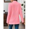 imagechouyatou Womens Vintage Double Breasted Blazer Jacket Business Casual Trench Coat Outerwear OvercoatPink
