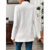 imagechouyatou Womens Vintage Double Breasted Blazer Jacket Business Casual Trench Coat Outerwear OvercoatWhite