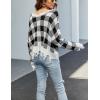 imagechouyatou Womens Cute Y2k Ripped Sweater Frayed VNeck LooseFit Floral Knitted Pullover Crop TopChecked Black