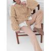 imagechouyatou Womens Fall Cable Knit Pullover Sweater Crewneck Loose Chunky Sweater Jumper TopsCamel