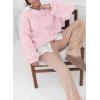 imagechouyatou Womens Fall Cable Knit Pullover Sweater Crewneck Loose Chunky Sweater Jumper TopsPink