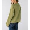 imagechouyatou Womens Fall Graphic Chunky Knit Pullover Sweater Cute Y2K Curled Crewneck Oversized Sweater TopGreen