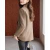 imagechouyatou Womens Herringbone Double Breasted Wool Coat Dressy Casual Blazer Peacoat Jacket OvercoatCoffee