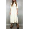 imagechouyatou Women 2025 Fall Twofer Sweater Dress with Lace Trim Slip Dress 2 Piece Sweater Sets Winter OutfitsBeige