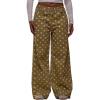 imagechouyatou Womens Boyfriend Polka Dot Wide Leg Jeans Y2K Casual Mid Rise Denim Pants with PocketsMustard