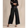 image:imageCHOUYATOU Women 2026 Baggy High Waisted Wide Leg Jeans Trousers Loose Business Casual Denim Palazzo PantsBlack