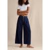 image:imageCHOUYATOU Women 2026 Baggy High Waisted Wide Leg Jeans Trousers Loose Business Casual Denim Palazzo PantsDark Blue