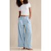 image:imageCHOUYATOU Women 2026 Baggy High Waisted Wide Leg Jeans Trousers Loose Business Casual Denim Palazzo PantsLight Blue
