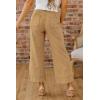 image:imageCHOUYATOU Womens 2026 Striped Wide Leg Jeans Vintage Barrel Denim Pants Y2k Boyfriend Baggy Capri JeansKhaki