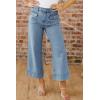 image:imageCHOUYATOU Womens 2026 Striped Wide Leg Jeans Vintage Barrel Denim Pants Y2k Boyfriend Baggy Capri JeansMedium Blue