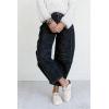 image:imageCHOUYATOU Womens Baggy Barrel Jeans Wide Leg Boyfriend Jeans High Waisted Y2K Cropped Denim Harem PantsBlack